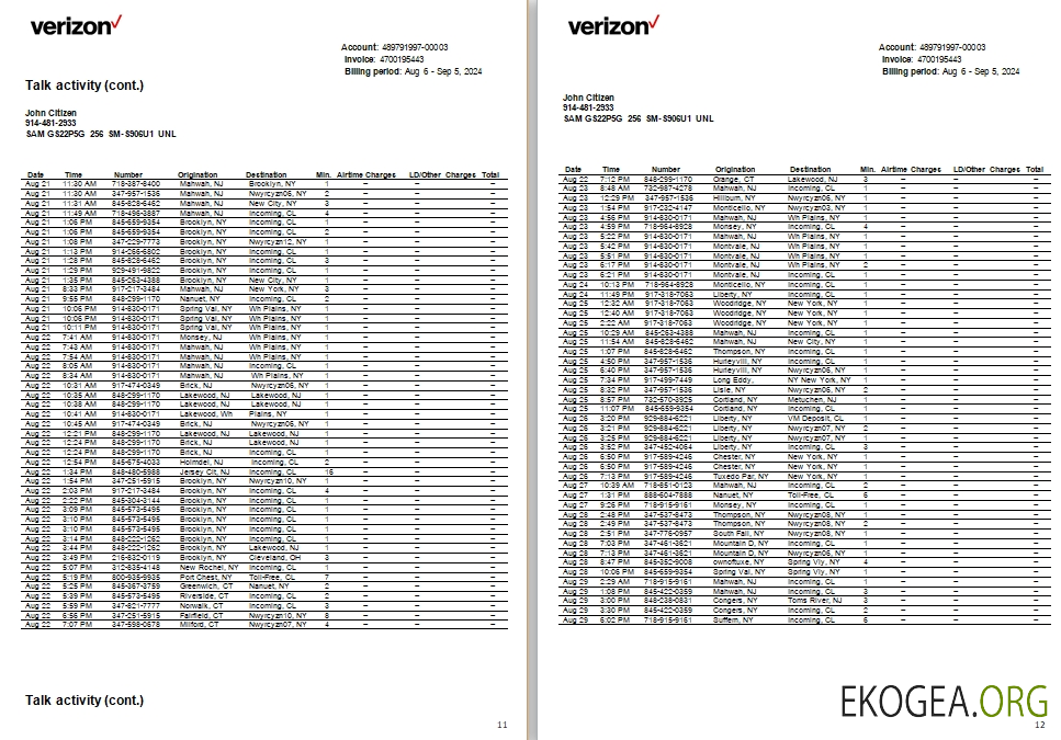 USA New Jersey Verizon utility 11 12 scr